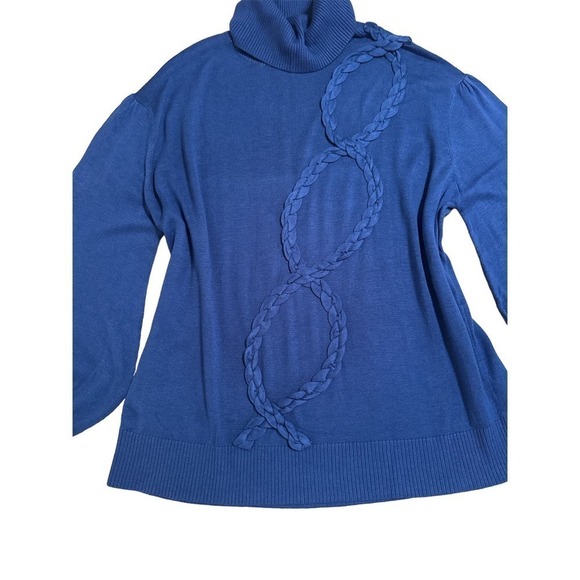 Laurie Felt Turtleneck Sweater with Braided Trim - Picture 5 of 8